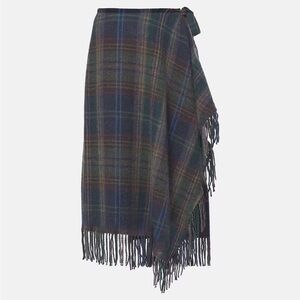 POLO RALPH LAUREN Plaid Fringe Wrap Skirt (SOLD OUT)